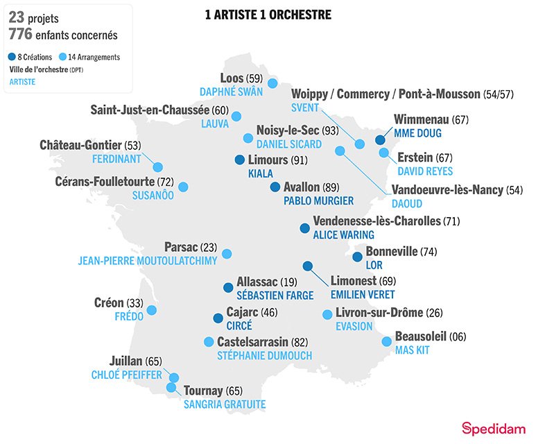 Carte des orchestres 1 artiste 1 orchestre